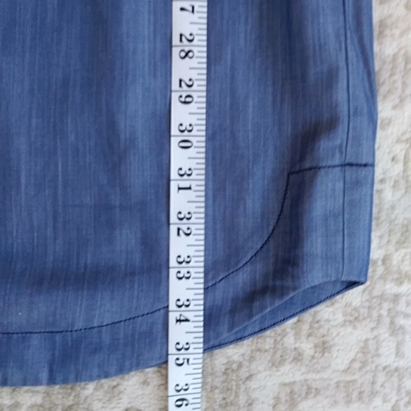 Ann Taylor Loft Lyocell Sleeveless Dress MP Blue - Picture 14 of 15